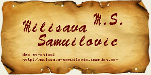 Milisava Samuilović vizit kartica